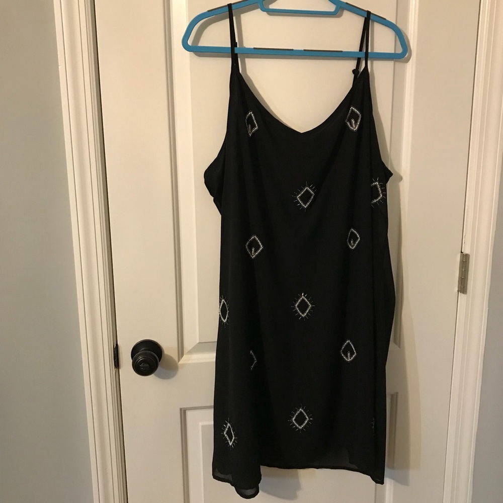 Bedazzled mini black dress!